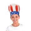 Patriotic Red, White, and Blue Headband Wig