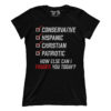AP: Conservative Checklist (Hispanic) (Ladies)